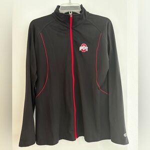 Women's Black and Red Zip Jacket Fanatics Ohio State Buckeyes